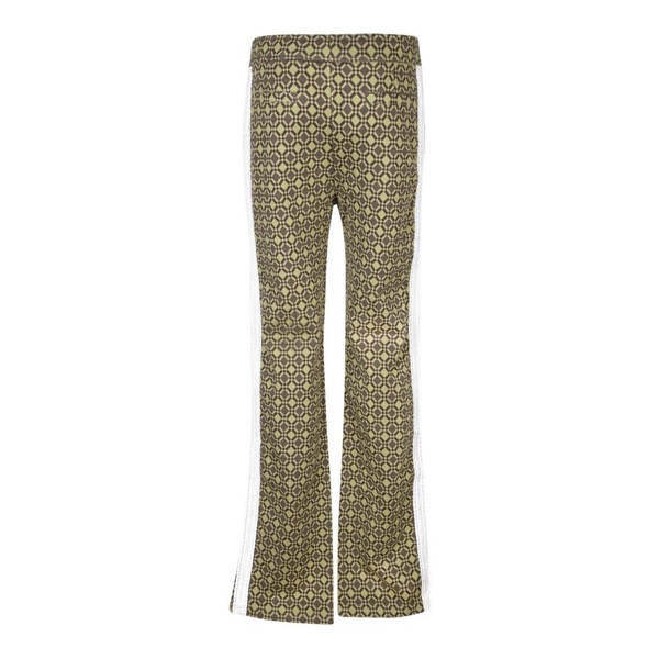 Retro Green Geometric Trousers