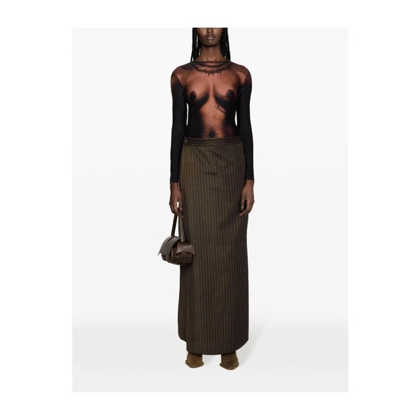 Sophisticated Coffee Brown Maxi Skirt