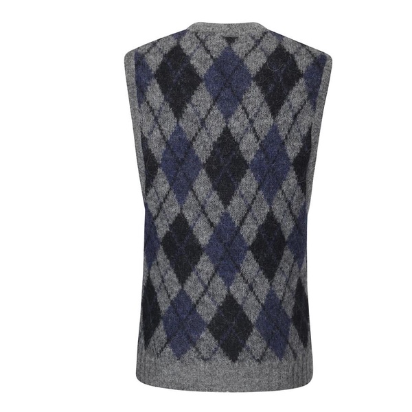 Checked Crew Neck Waistcoat