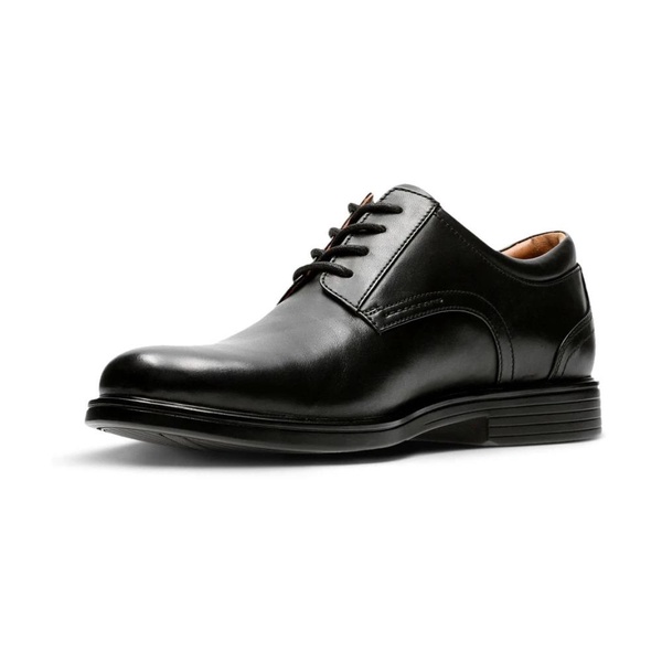 Black Leather Lace-Up Shoes