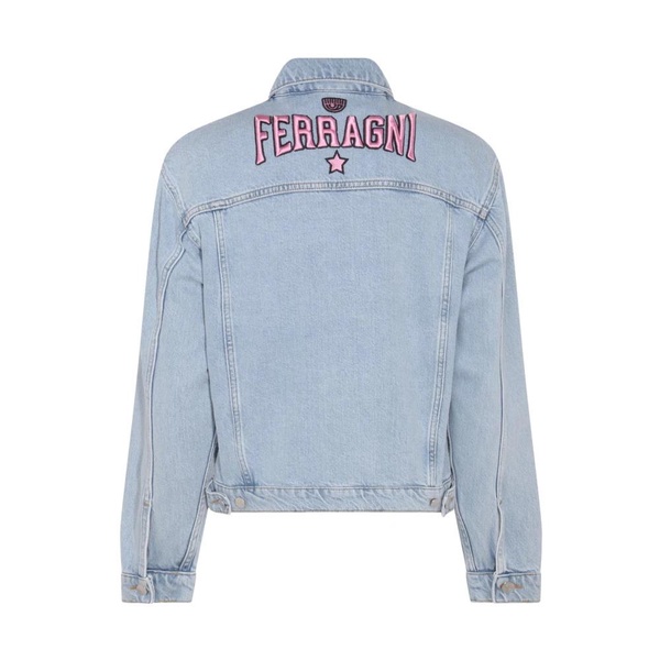 Denim Blue Medium Jacket with Embroidered Logo