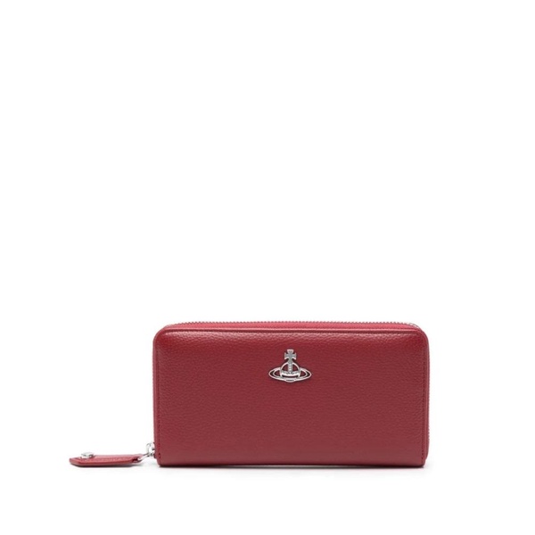 Red Wallet with Signature Orb Detail