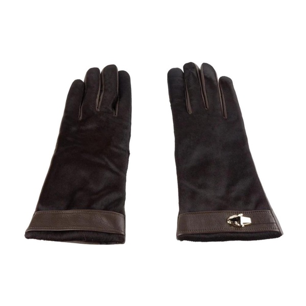 Elegant Brown Pelo Di Mucca Glove