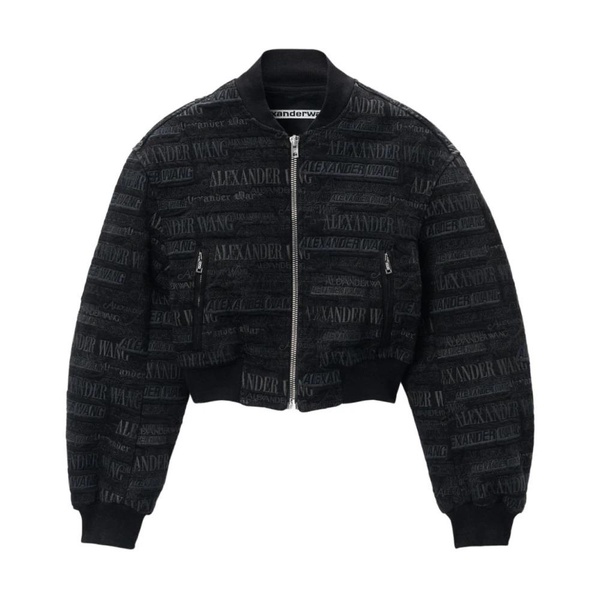 Logo Embroidered Bomber Jacket