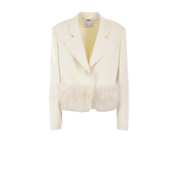 White Feathered Jacket