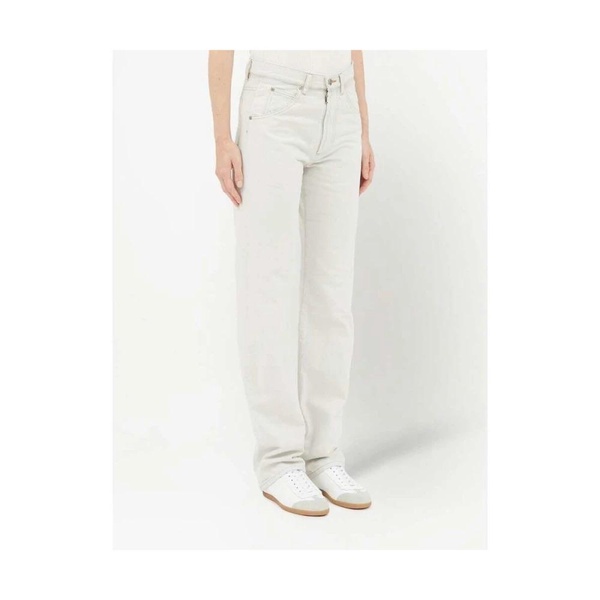 Ice White High-Waisted Denim Jeans