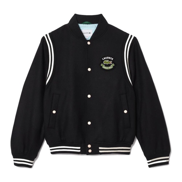 Premium Wool Varsity Jacket Black