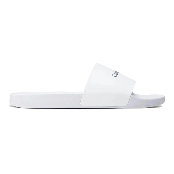 White Printed Slippers for Men