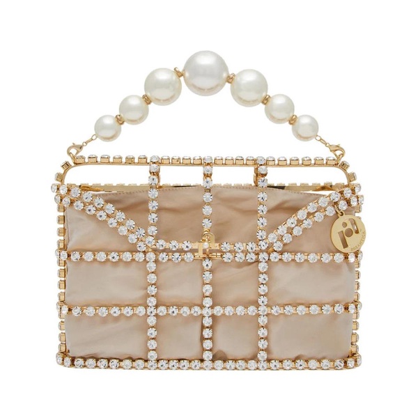 Handmade Crystal Clutch with Pearl Embellishments