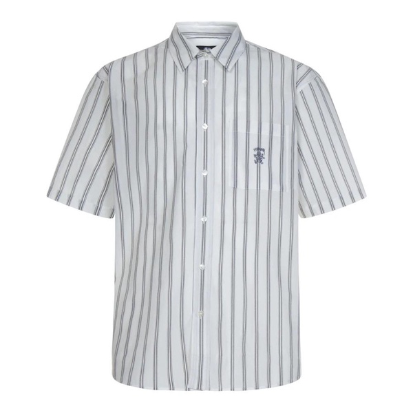 Striped Cotton Short-Sleeved Shirt