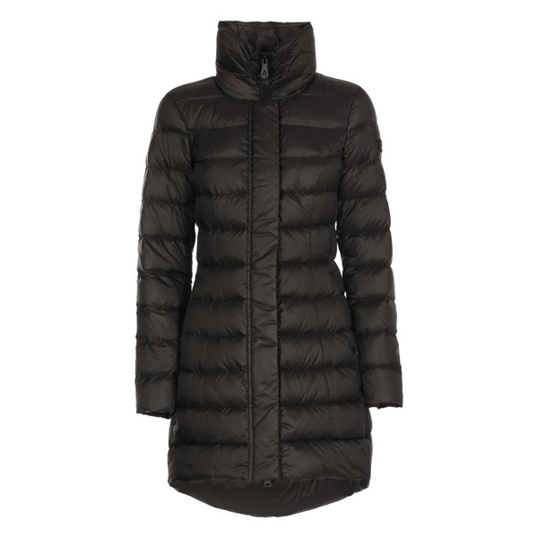 Black Quilted Down Jacket for Woman