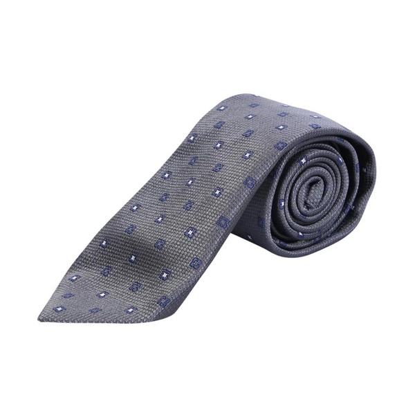 Silk Tie with Square Motif