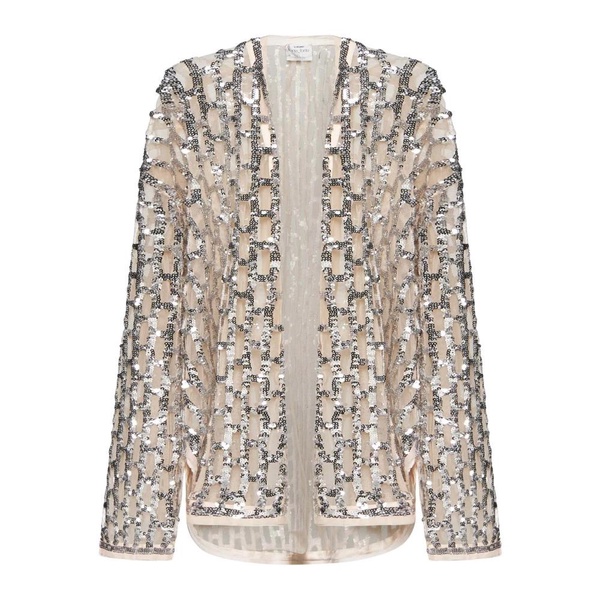 Silver Sequin Embellished Jacket