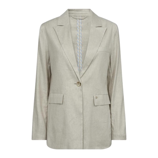 Linen Blazer with Classic Collar