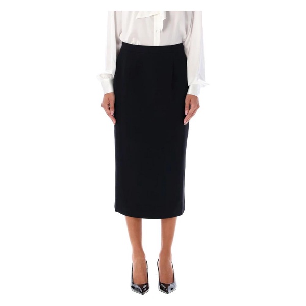 Black Midi Skirt with Pockets