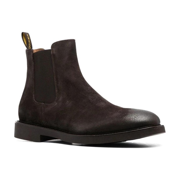 Brown Suede Beatle Ankle Boots