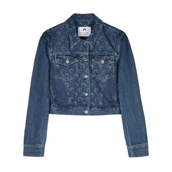 MARINE SERRE Denim Jacket Blue