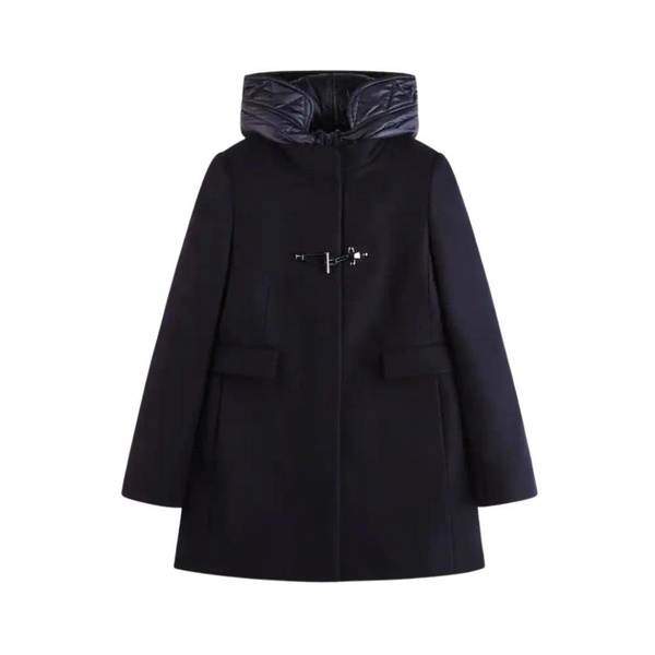 Blue Toggle Coat Urban Feminine Look