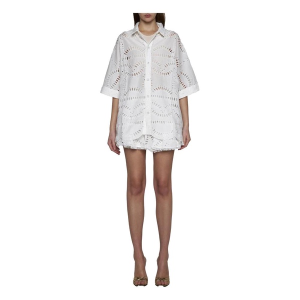 White Broderie Anglaise Shirt