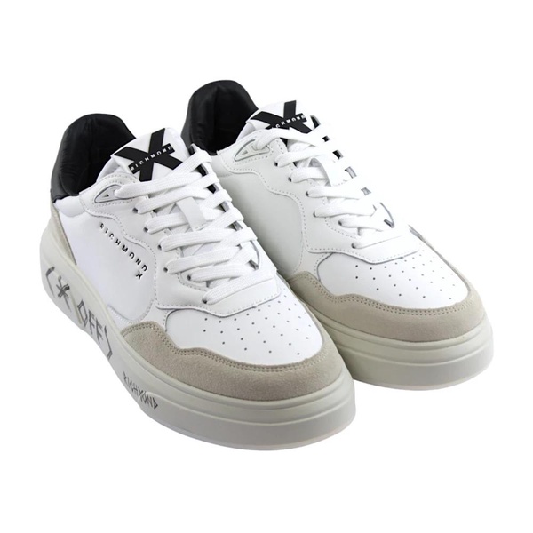 White Black Calfskin Sneakers