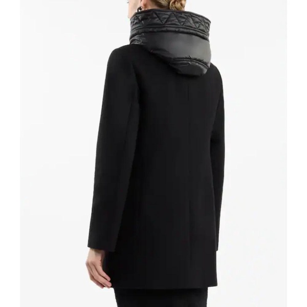 Black Toggle Coat with Frog Closure