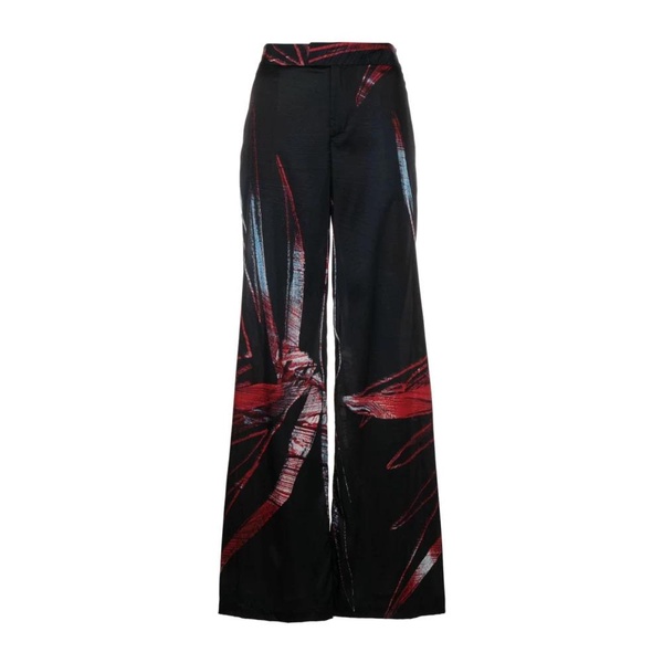 Abstract Pattern Wide-Leg Trousers