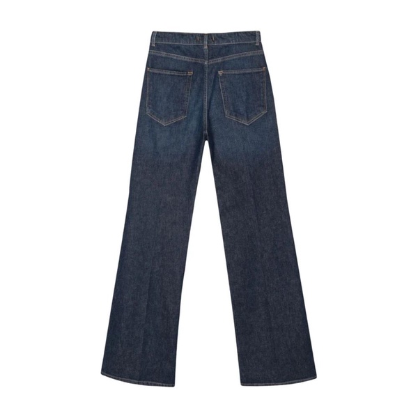 Flared Denim Trousers Blue