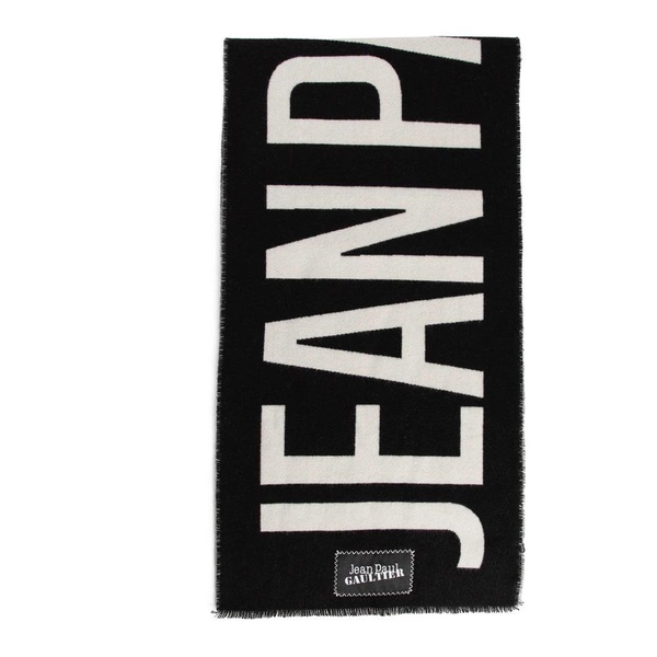 Black & White Logo Wool Scarf