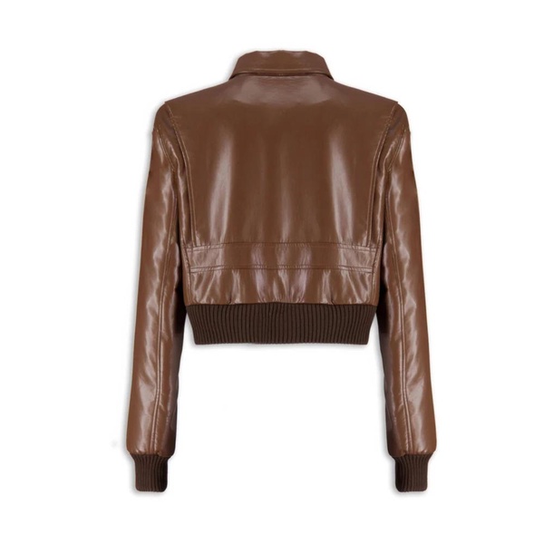 Brown Bomber Jacket Aviator Style