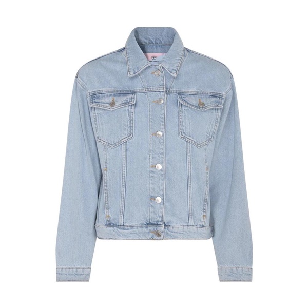 Denim Blue Medium Jacket with Embroidered Logo