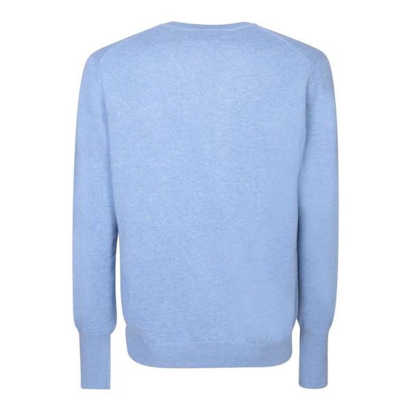 Blue Cashmere -Neck Jumper