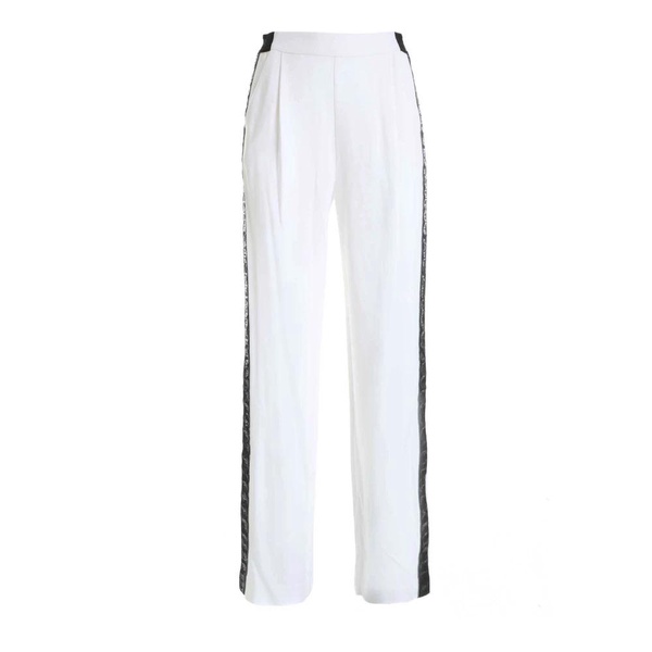 WLogo Tape cady pants in white