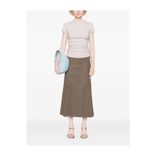 Butter-soft Leather A-line Skirt