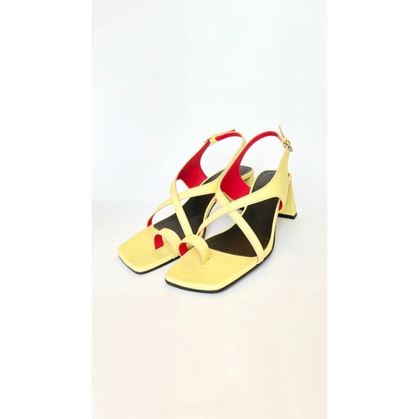 Italian Crisscross Toe-Loop Slingback Sandals