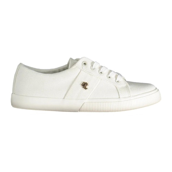 Sporty White Sneakers with Iconic Logo