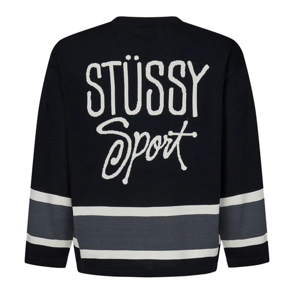 Black Knit Hockey Sweater AW24