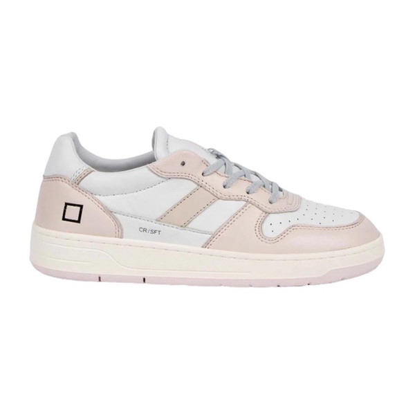 White and Pink Court 2.0 Sneakers