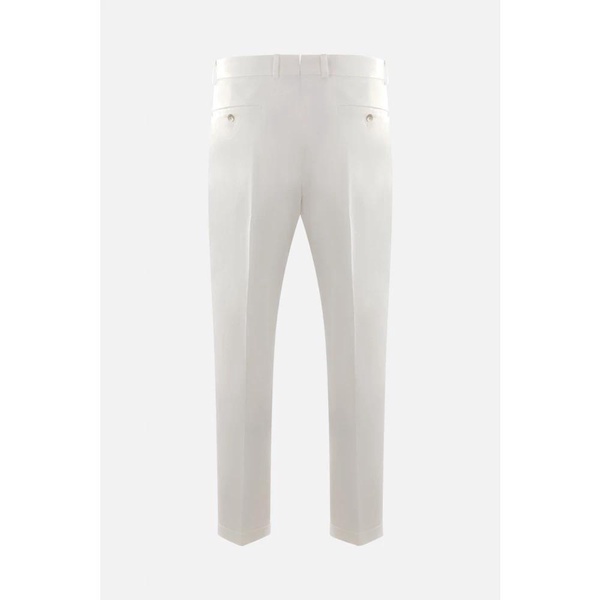 Beige Regular-Fit Trousers