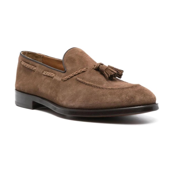 Brown Suede Tassel Loafers