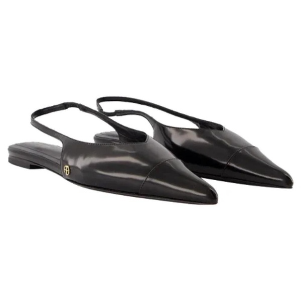 elena slingback flats -  - calfskin - black