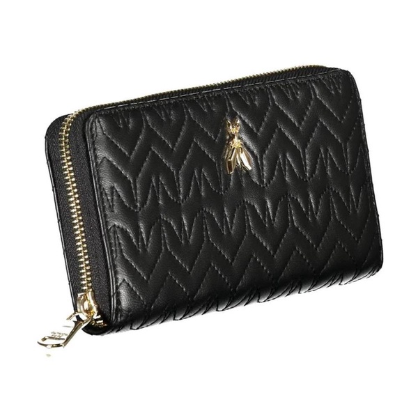 Black Polyethylene Wallet with Zip Closure