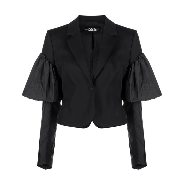 Black crop blazer