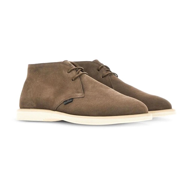 Brown Suede Lace-up Shoes