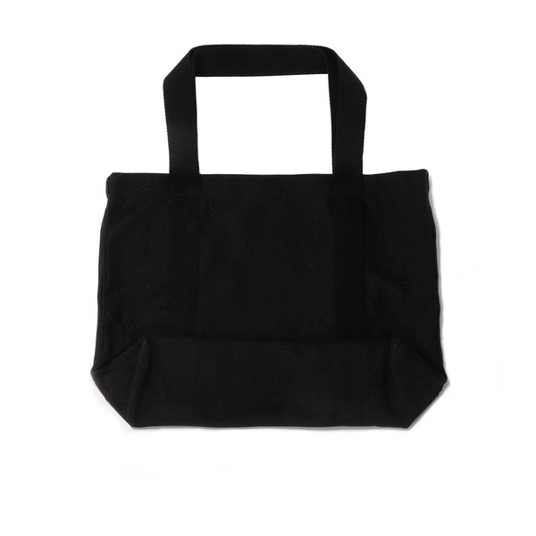 Black Canvas Tote Bag with Fox