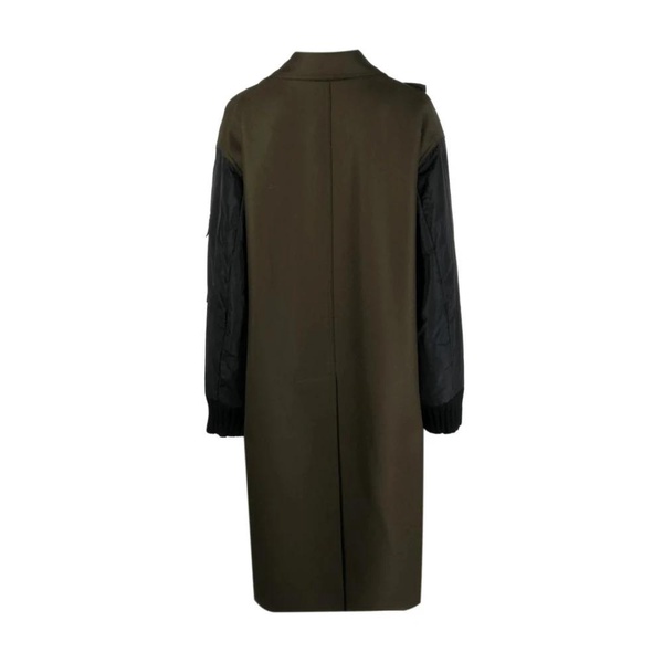 Olive Green Wool Blend Coat