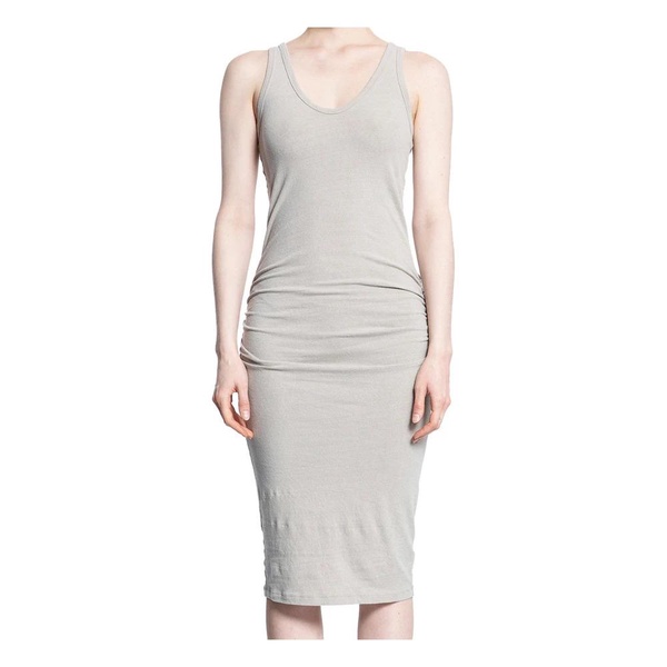 Grey Cotton Tank Dress Racerback