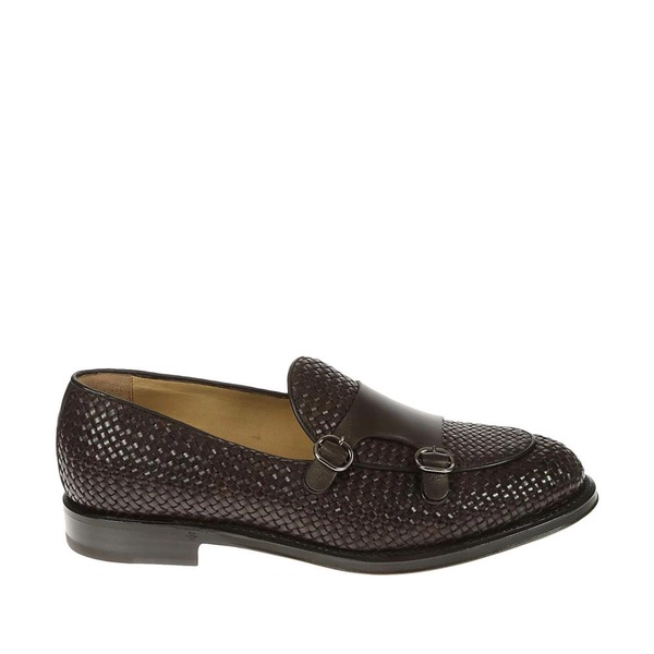 Aged Calfskin Leather Monk Loafer