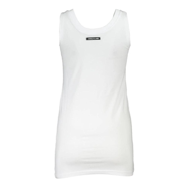 Elegant White Logo Tank Top