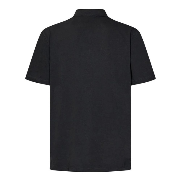 Charcoal Suede Jersey Polo Shirt