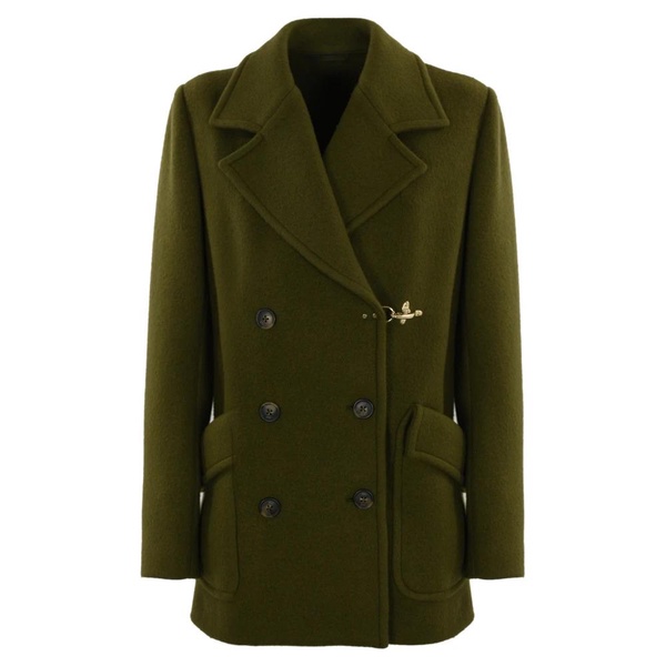 Green Wool Cashmere Short Coat